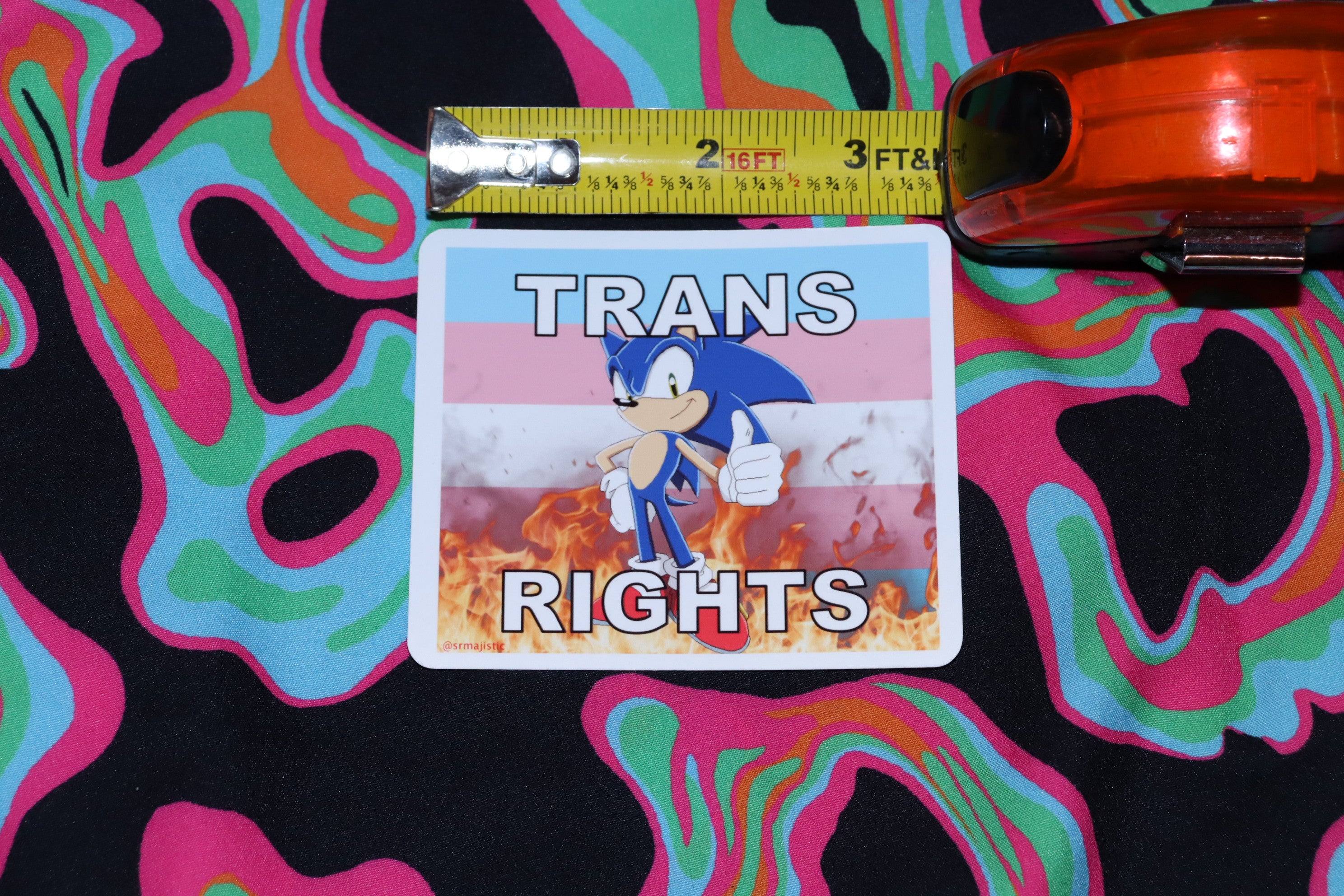 Flaming Bisexual Flag Character Stickers