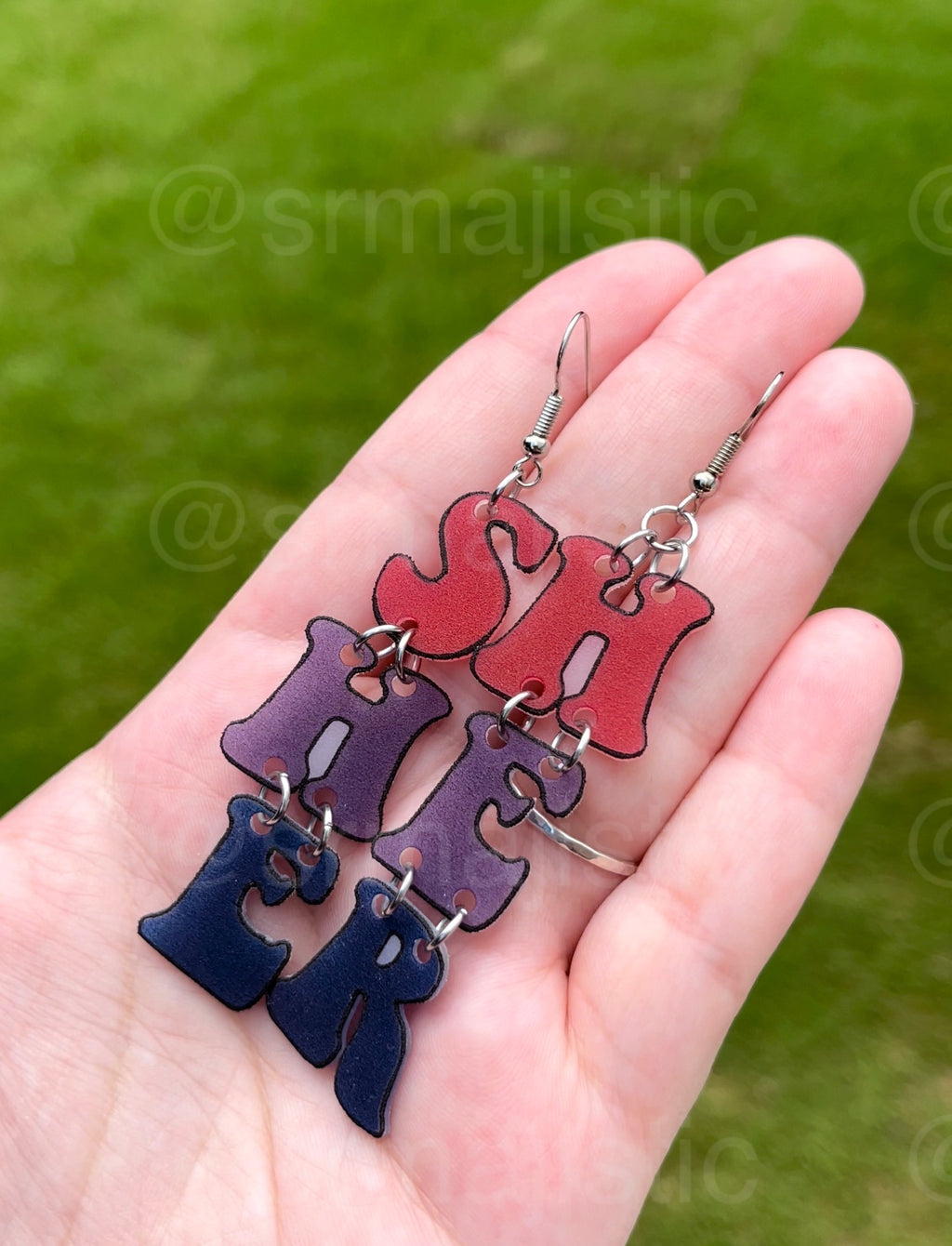 Pride Pronouns and Terms 2D Dangle Handmade Earrings!