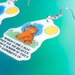 Cowboy Garfield  Heaven Scene Character Handmade Earrings!