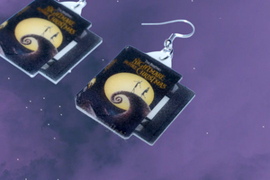 The Nightmare Before Christmas (1993) Movie VHS Tape 2D detailed Handmade Earrings!