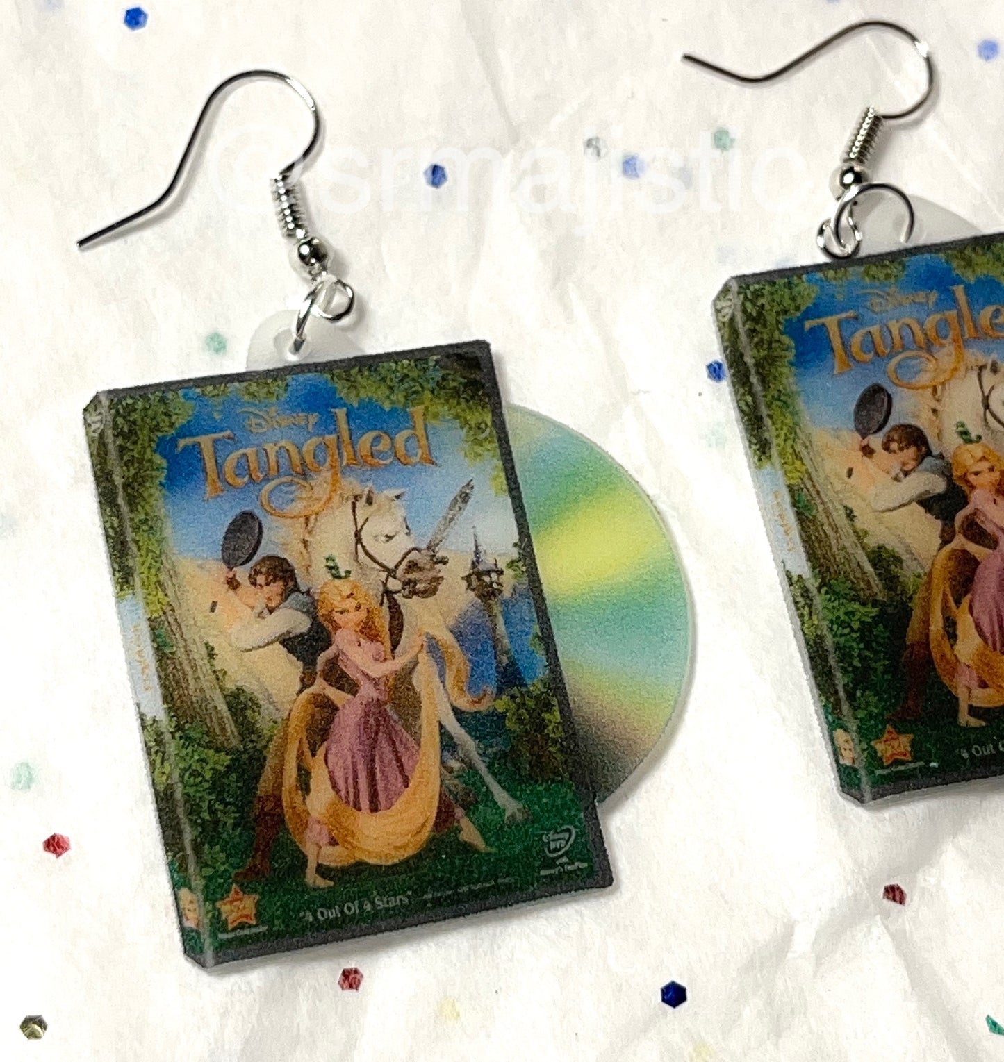 Tangled (2010) DVD 2D detailed Handmade Earrings!