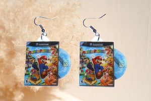 Mario Party 7 Game Cube Game 2D detailed Handmade Earrings!