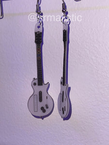 Guitar Hero III Legends of Rock Wii Guitar Controller 2D detailed Handmade Earrings!
