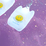 Have a Nice Day Thank You! Plastic Bag 2D Handmade Earrings!