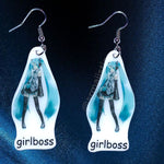 Hatsune Miku Girlboss Meme Handmade Earrings!
