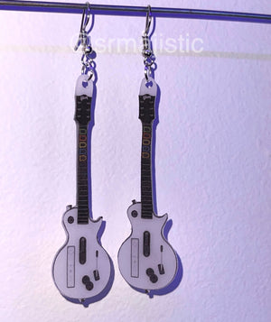 Guitar Hero III Legends of Rock Wii Guitar Controller 2D detailed Handmade Earrings!