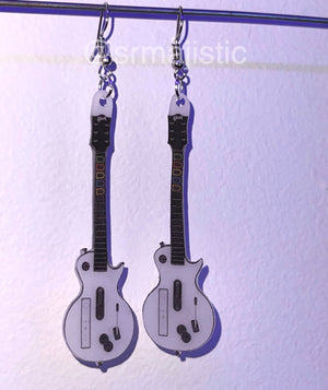 Guitar Hero III Legends of Rock Wii Guitar Controller 2D detailed Handmade Earrings!