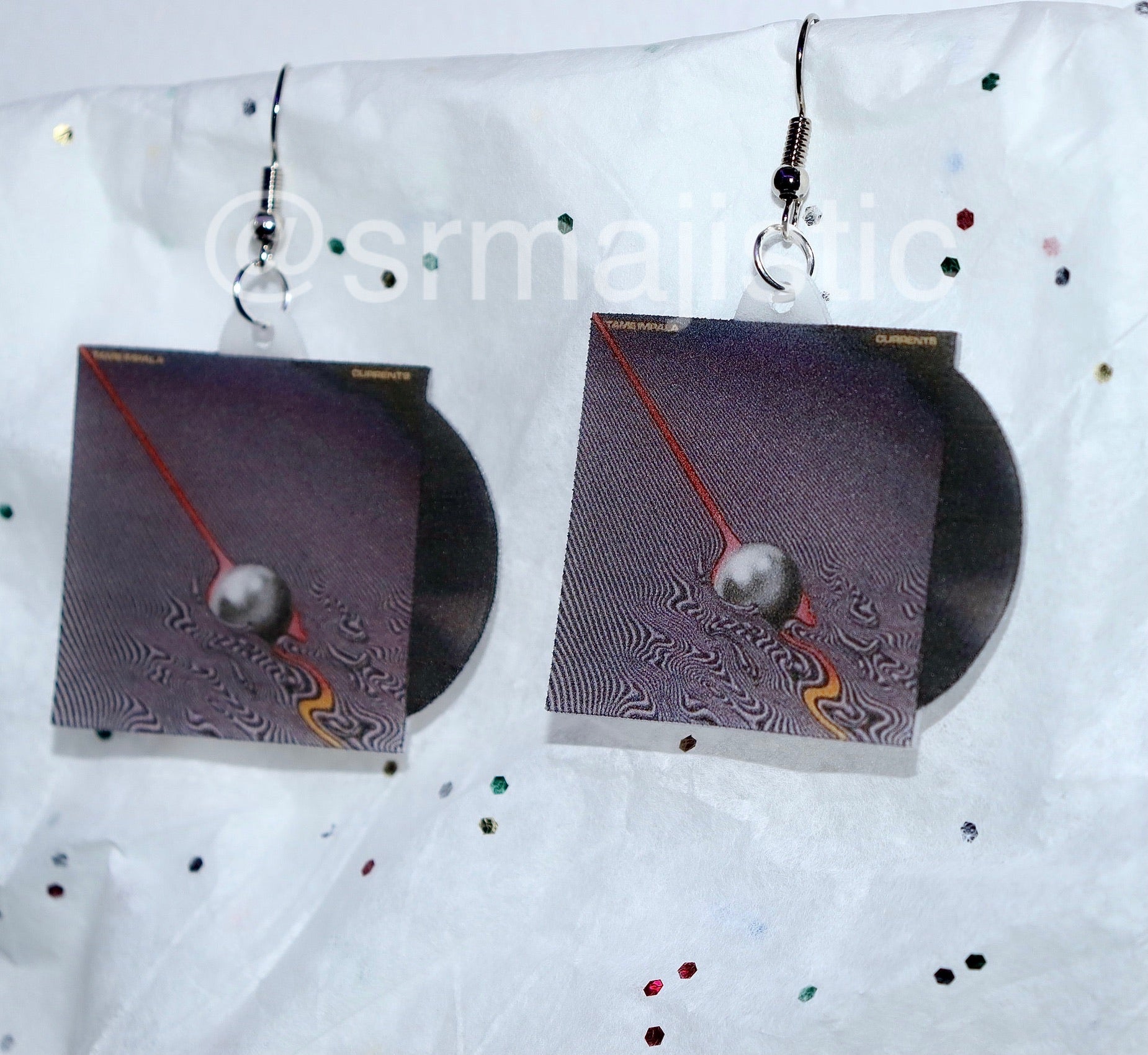 Tame Impala Currents Vinyl Album Handmade Earrings!