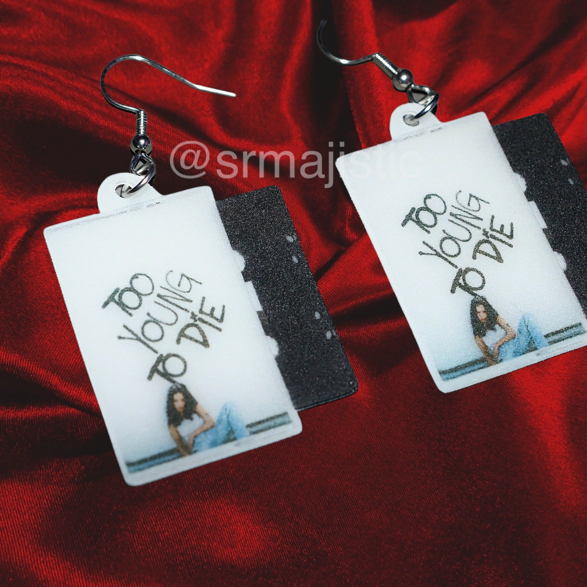 Sizzy Rocket Too Young to Die Mixtape Vinyl and Casette Album Handmade Earrings!