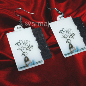 Sizzy Rocket Too Young to Die Mixtape Vinyl and Casette Album Handmade Earrings!