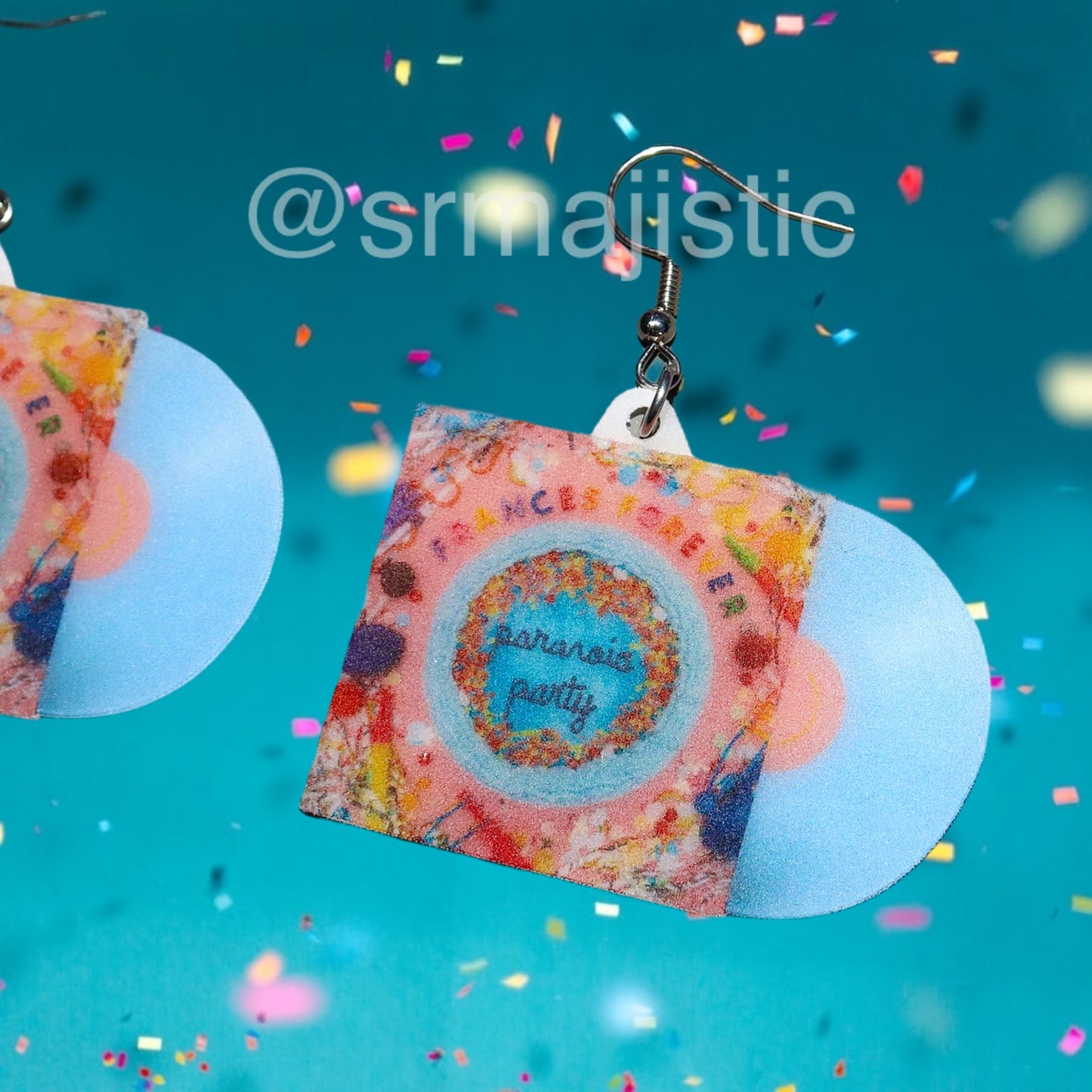 Frances Forever Paranoia Party Vinyl Album Handmade Earrings!