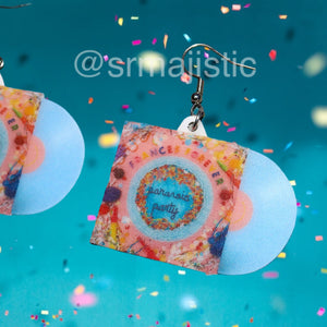 Frances Forever Paranoia Party Vinyl Album Handmade Earrings!