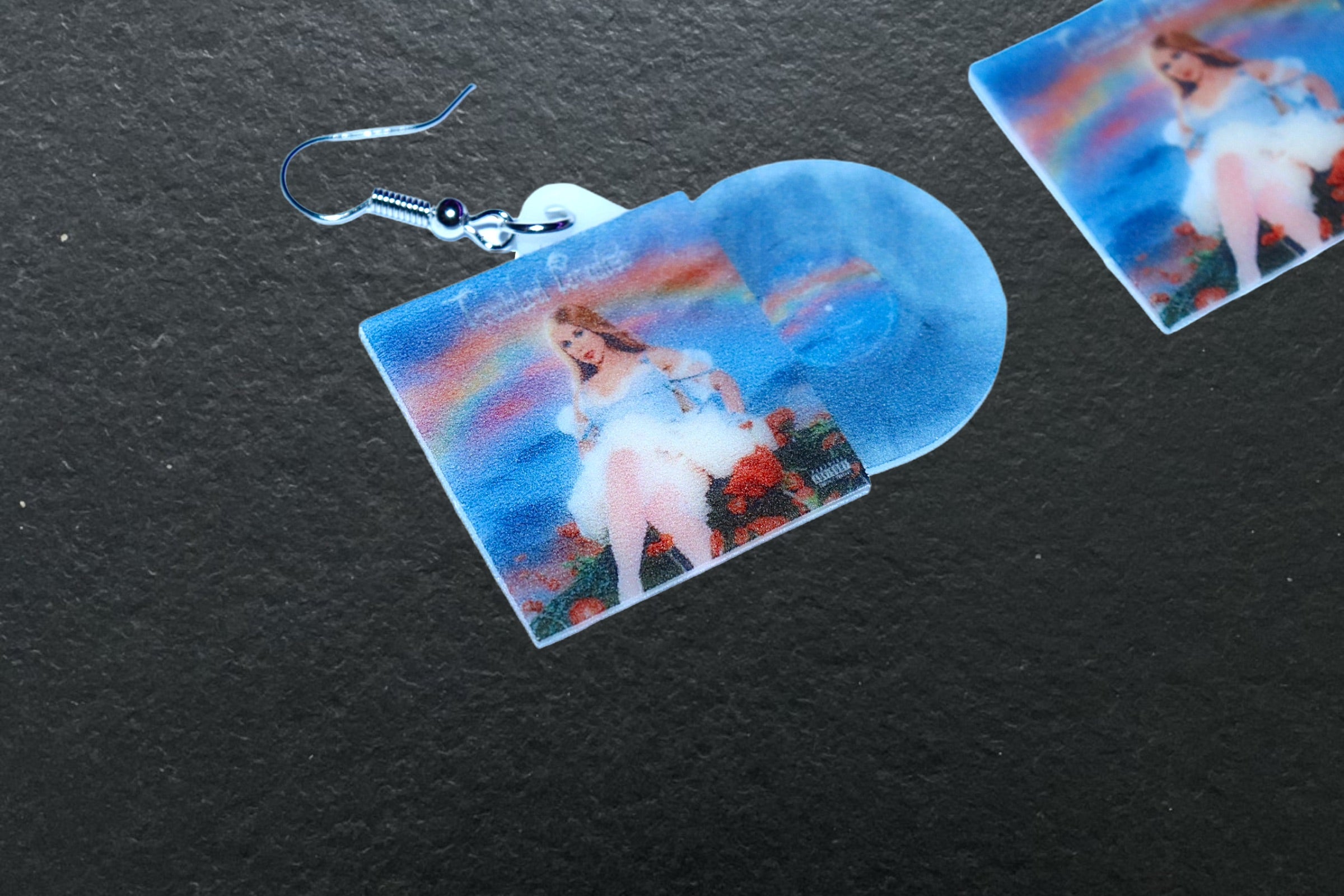 Slayyyter Troubled Paradise Vinyl Handmade Earrings! – Sam Makes Things