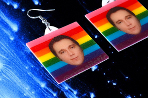 Paul Dano Says Gay Rights Pride Flag Handmade Earrings!