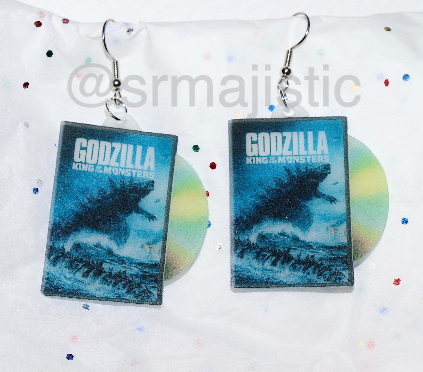 Godzilla King of the Monsters (2019) DVD 2D detailed Handmade Earrings!