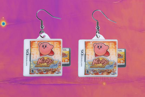 Kirby Super Star Ultra Nintendo DS Game 2D detailed Handmade Earrings!