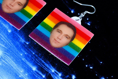 Paul Dano Says Gay Rights Pride Flag Handmade Earrings!