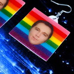 Paul Dano Says Gay Rights Pride Flag Handmade Earrings!