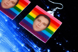 Paul Dano Says Gay Rights Pride Flag Handmade Earrings!