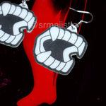 Vampire Teeth 2D Cute Cartoon Handmade Earrings!