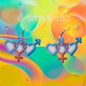 LGBT Sexuality Symbols 2D cute detailed Handmade Earrings!