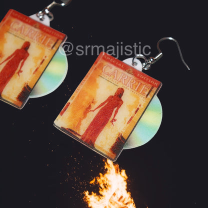 Carrie (1976) DVD 2D detailed Handmade Earrings!