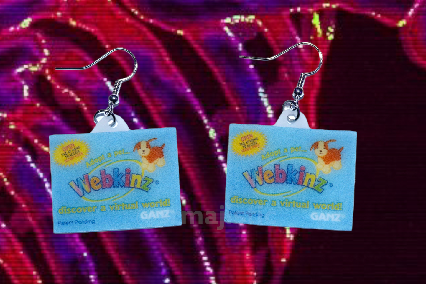 Webkinz Code Tag 2D cute detailed Handmade Earrings!