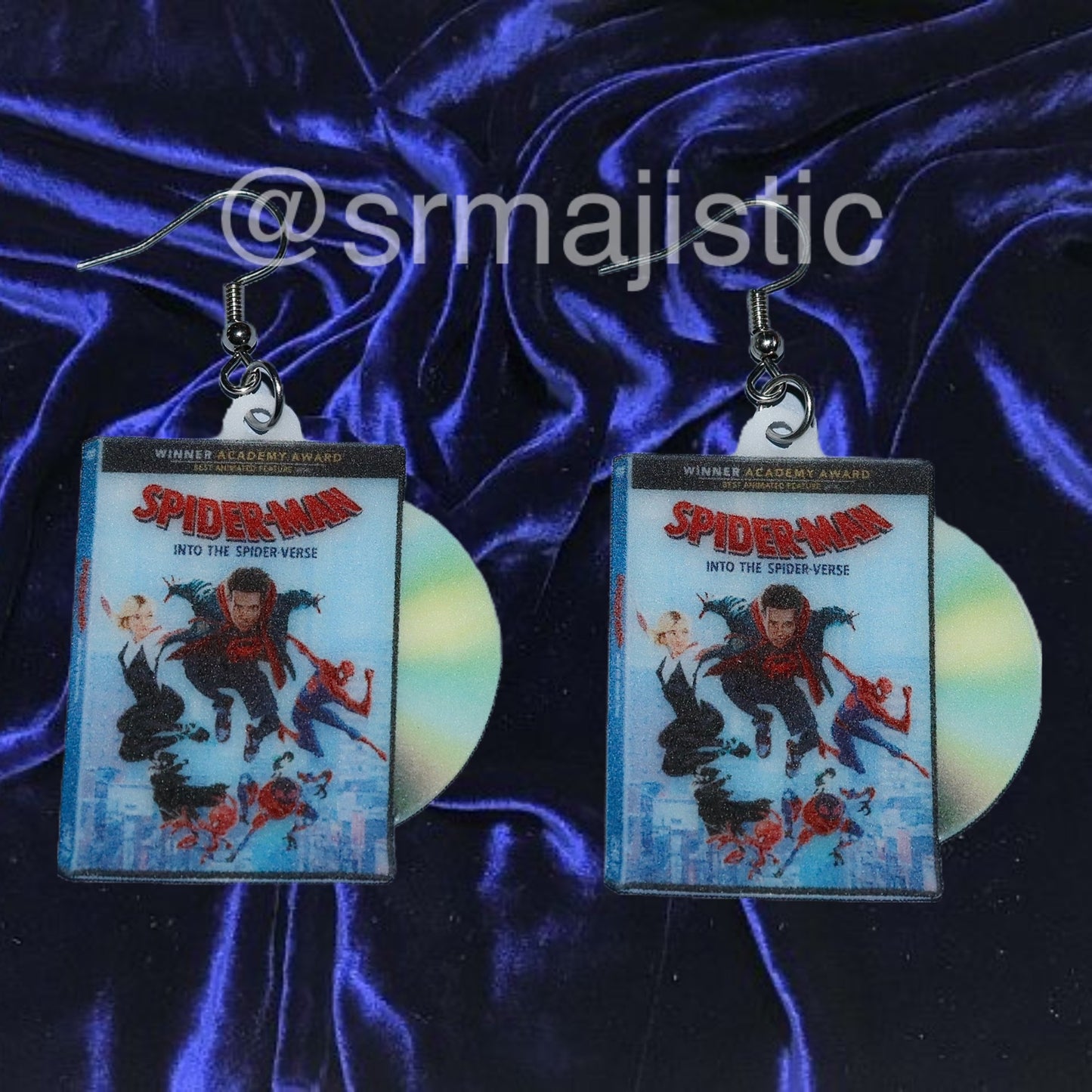 Spider-Man: Into the Spiderverse (2018) DVD 2D detailed Handmade Earrings!