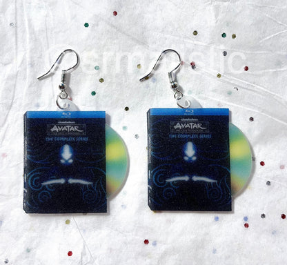 Avatar the Last Airbender complete DVD collection 2D detailed Handmade Earrings!