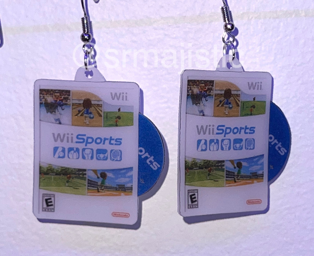 Wii Sports Wii Game 2D detailed Handmade Earrings!
