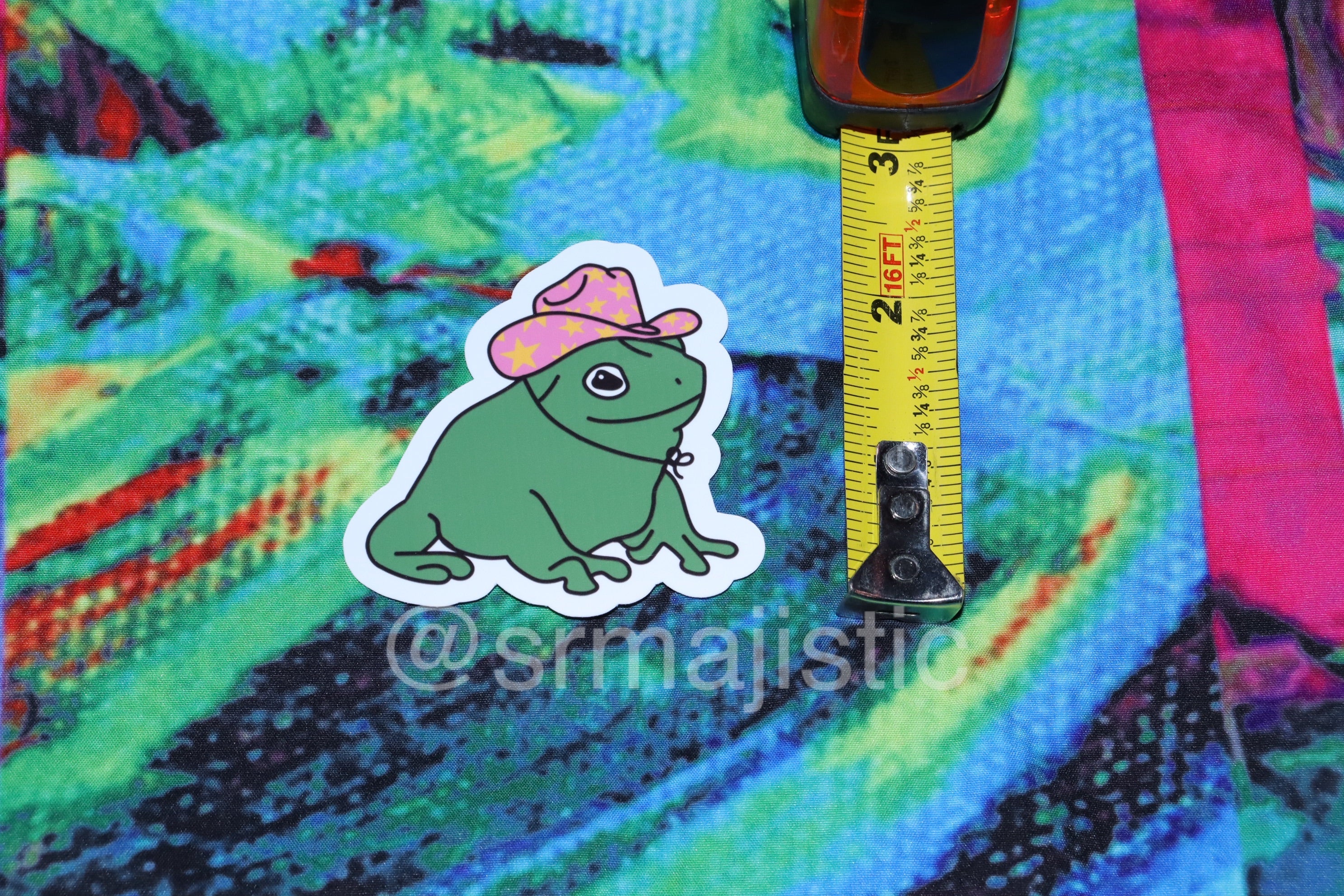 Cowboy Frog Cute Stickers!