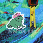 Cowboy Frog Cute Stickers!