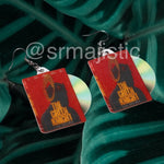 The Green Knight (2021) DVD 2D detailed Handmade Earrings!