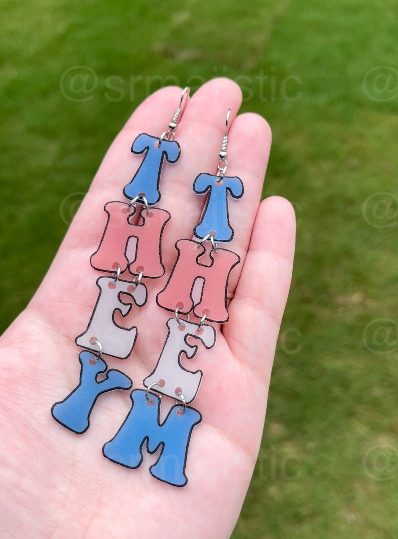 Pride Pronouns and Terms 2D Dangle Handmade Earrings!