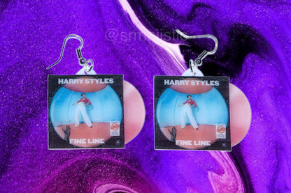 Harry Styles Fine Line Vinyl Album Handmade Earrings!