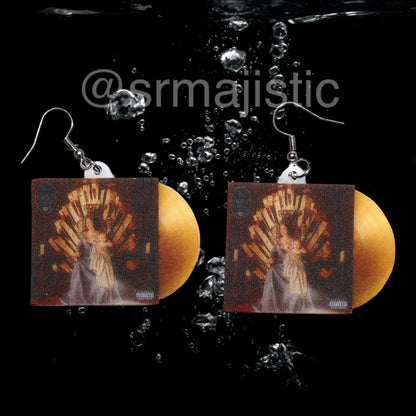 Halsey If I Can’t Have Love, I Want Power Vinyl Album Handmade Earrings!