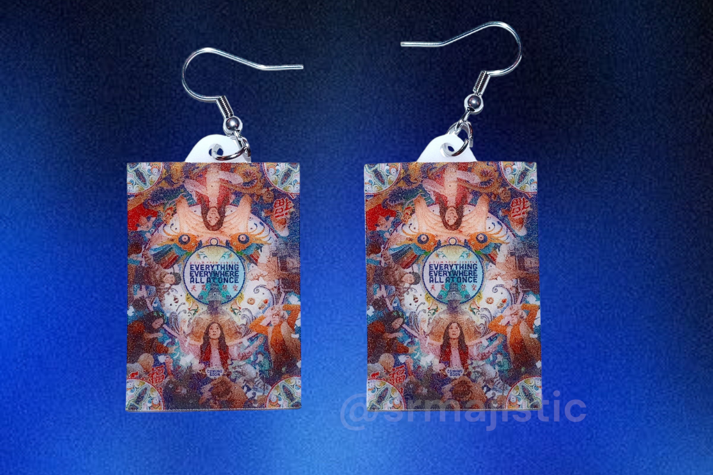 Everything Everywhere All At Once (2022) Movie Poster detailed Handmade Earrings!