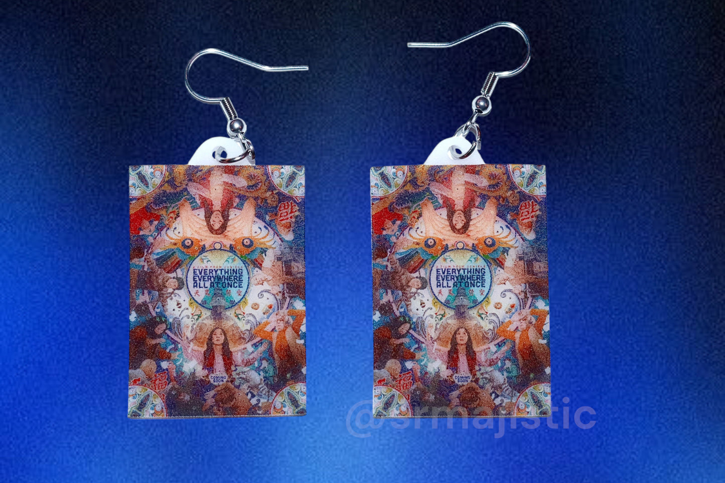 Everything Everywhere All At Once (2022) Movie Poster detailed Handmade Earrings!