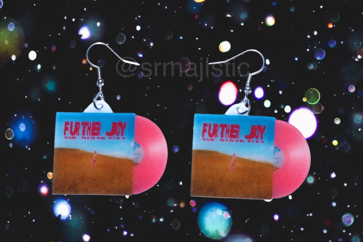 The Regrettes Further Joy Vinyl Album Handmade Earrings!