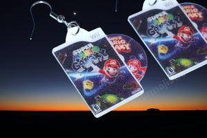 Super Mario Galaxy Wii Game 2D detailed Handmade Earrings!