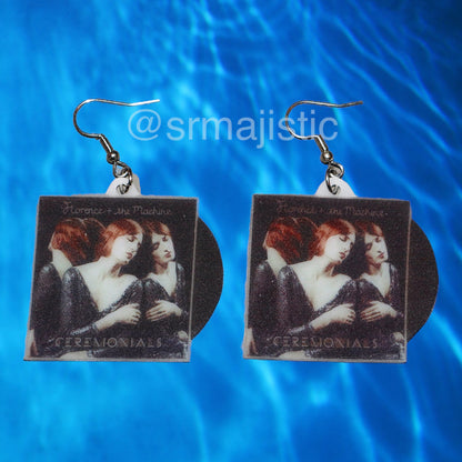 Florence and the Machine Ceremonials Vinyl Album Handmade Earrings!