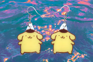 Pompompurin Cute Sanrio Dog Character Handmade Earrings!