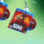 Red Dead Redemption 2 PS4 Game 2D detailed Handmade Earrings!