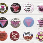 Vintage Pride Protest Button Design 2D Handmade Earrings!