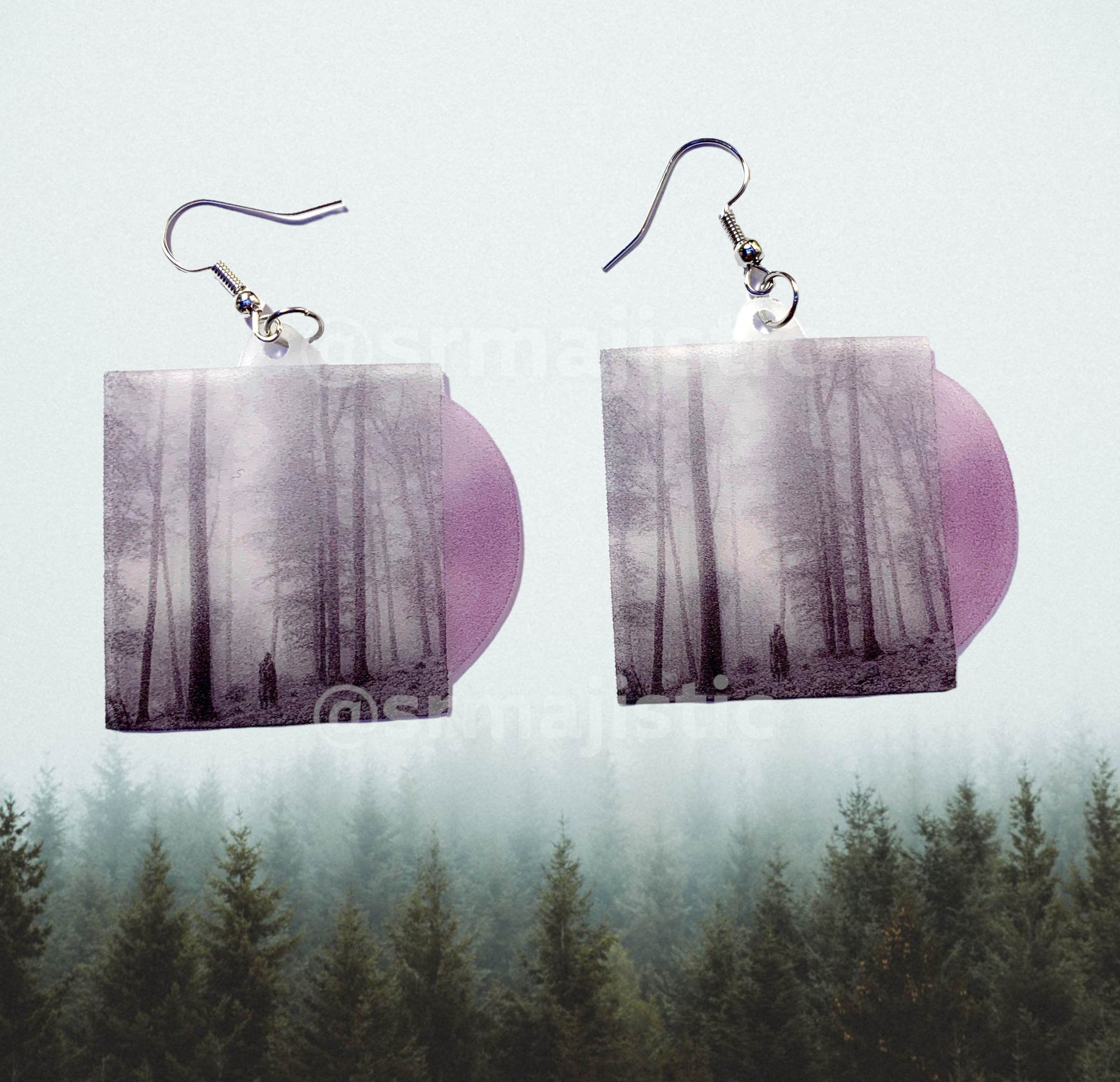 Taylor Swift Folklore Vinyl Album Handmade Earrings!