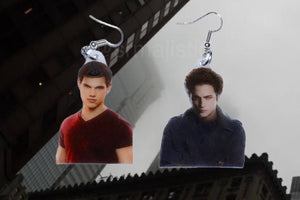 Edward and Jacob Twilight Character Handmade Earrings!