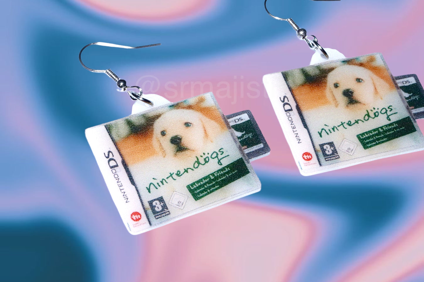 (READY TO SHIP) Nintendogs Nintendo DS Game 2D detailed Handmade Earrings!