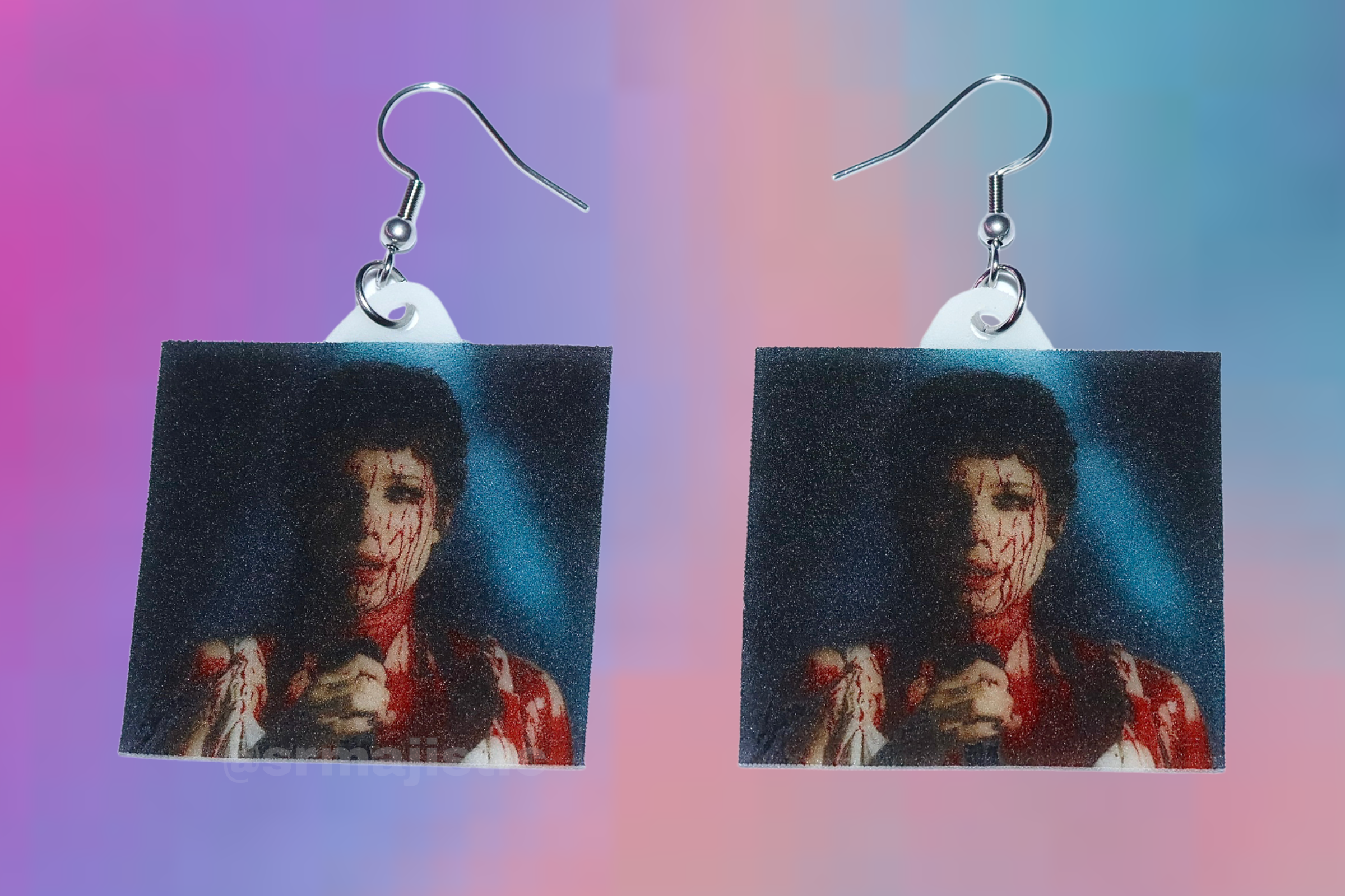 Halsey Covered in Blood Livestream Performance Outfit Handmade Earrings!