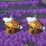 Minecraft Bee Cute Character Handmade Earrings!