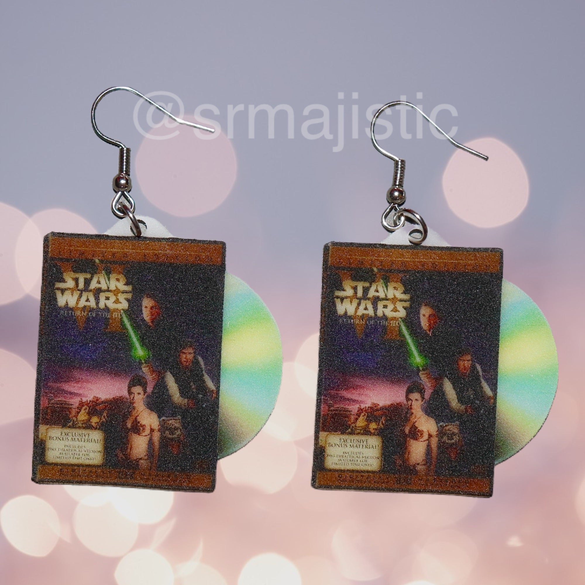 Star Wars Entire Collection DVD 2D detailed Handmade Earrings!